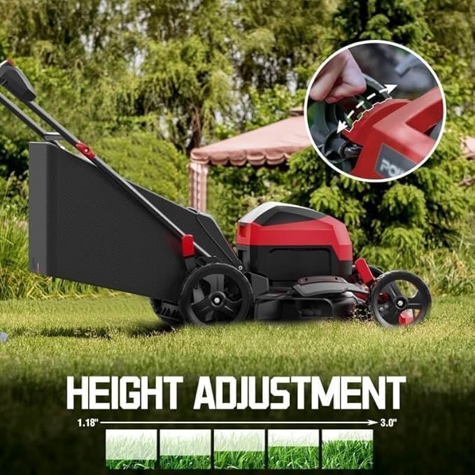 PowerSmart 21-Inch 3-in-1 Gas Self-Propelled Lawn Mower,170CC OHV Engine,Bagging/Mulching/Rear Discharging, 6 Cutting Heights, Durable Steel Deck, Rear-Wheel Drive, for Garden, Yard,