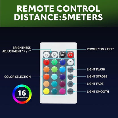 UIRWAY LED Ball Light, 12-Inch Rechargeable RGB Pool Globe, Remote-Controlled Floating Light with 16 Colors & Mood Settings for Pool, Party, Pond