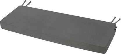 Favoyard Outdoor Bench Cushion 42 x 16 Inch Rainproof Patio Furniture Cushions 3-Year Color Fastness Garden Settee Porch Pads with Ties, Dark Gray