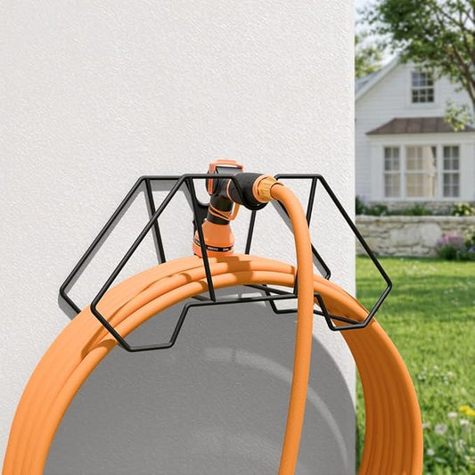 Giraffe Tools Garden Hose Holder Wall Mount-Metal Water Hose Hanger for Outside,Holds 150FT Hoses,Durable Hook for Garden