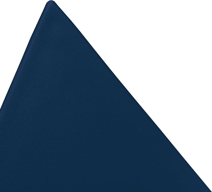 LeisureMod 15.75" Stackable Weather-Resistant Plastic Triangular Side Table - Accent End Table for Indoor & Outdoor Use (Navy Blue, Set of 2)