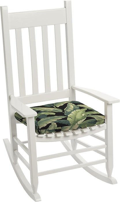 Arden Indoor/Outdoor Seat Or Rocking Chair Cushion, 19 x 18, Water Repellent, Rain Proof, Fade Resistant Cushion for Rocking Or Dining Chairs Onyx Cebu