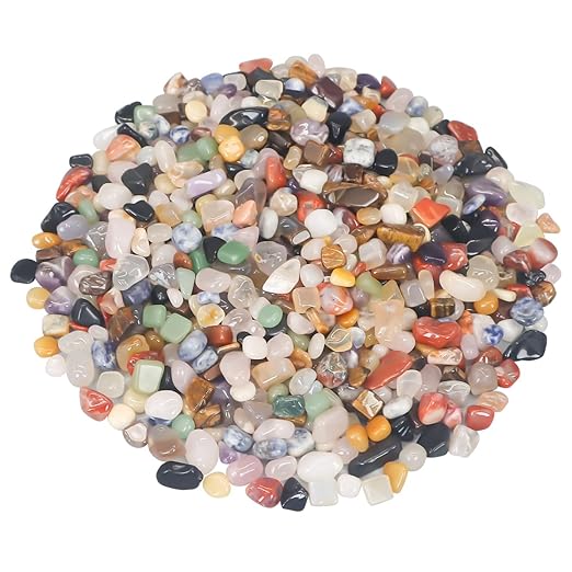 Fish Tank Gravel,Landscaping Pebbles, River Rocks Decorative Ornamental Pebbles, DIY Smoothed Rocks for Potted Plant Resin Art Vase Fillers Aquarium Gravel Rocks (Mixed Color, 2 Pounds)