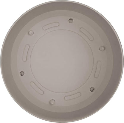 Bloem Mathers 6" Pebble Stone Round Modern Resin Garden Planter Pot with Drainage Holes and Removable Saucer Tray Included
