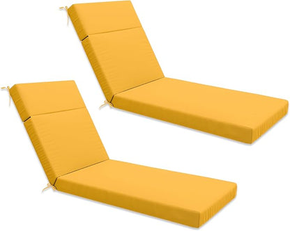 Chaise Lounge Cushion for Outdoor Furniture, Waterproof Fade and Tear Resistant Lounge Deck Chair Cushions for Patio Lawn Pool Resort Hotel