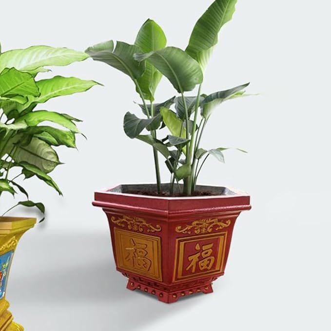 PRETYZOOM Plastic Planter Mold, Hexagonal Flower Pot Mold for DIY Concrete Cement Epoxy Resin Planter Making (28x28x20cm)