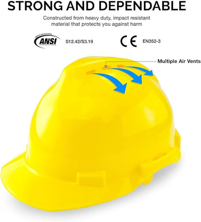 NEIKO 53880A Forestry Helmet for Safety with Shield and Earmuffs, Chainsaw Helmet with Face Shield, Hard Hat Safety Gear Equipment, Protective Face Shield and Mesh Shield for Face Protection