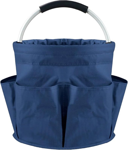 Garden Tool Bag with Pockets, 17L Large Waterproof Oxford Gardening Tote, Non-Slip Rubber Grip Handles, Durable Organizer for Garden Supplies (Blue)