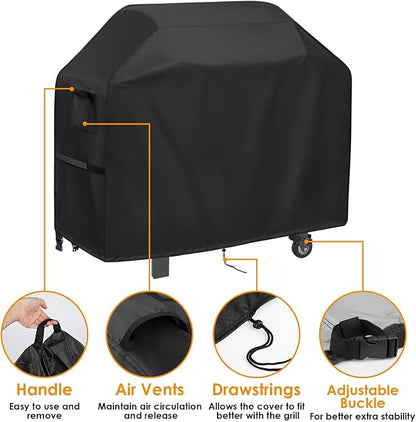 Grill Cover for Blackstone Pro Series 2 Burner 22 Inch Griddle with Double Shelf, Outdoor Waterproof BBQ Covers for Model 2165 2414, Propane Gas Grill Cover