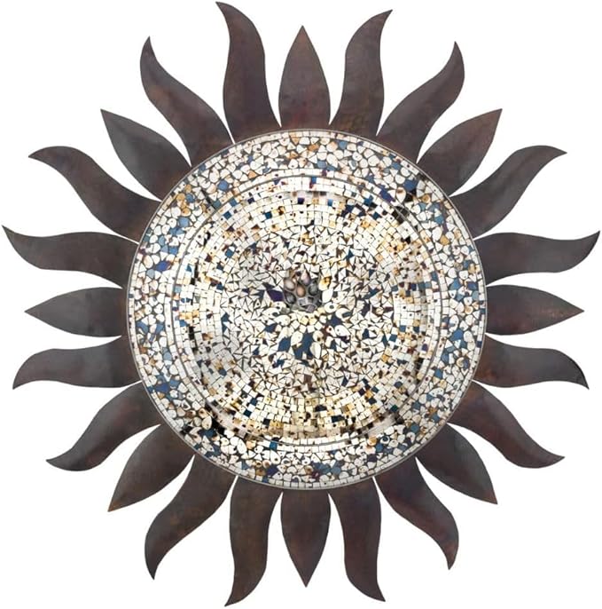 Regal Art & Gift Dazzle Large Metal Sun Wall Decor - 36 Inch | Indoor Outdoor Rust-Resistant Sunburst Sculpture | Eye-Catching Metal Sun Wall Art Accent for Patio, Garden, Living Room