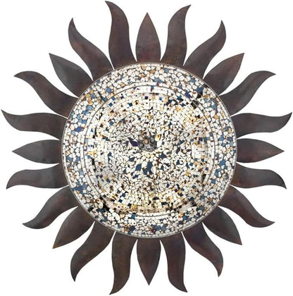 Regal Art & Gift Dazzle Large Metal Sun Wall Decor - 36 Inch | Indoor Outdoor Rust-Resistant Sunburst Sculpture | Eye-Catching Metal Sun Wall Art Accent for Patio, Garden, Living Room