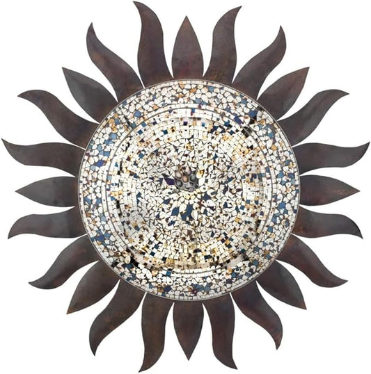 Regal Art & Gift Dazzle Large Metal Sun Wall Decor - 36 Inch | Indoor Outdoor Rust-Resistant Sunburst Sculpture | Eye-Catching Metal Sun Wall Art Accent for Patio, Garden, Living Room