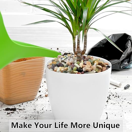 YISZM 10LB Succulent and Cactus Colorful Pebbles, 3/8 Inch Natural Decorative Polished Stones, River Rocks for Indoor Plants, Vases, Planters and Outdoor Gardening