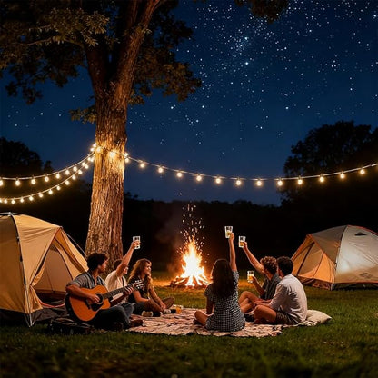 Outdoor String Lights with 20 Shatterproof Patio Deals S14 Vintage Edison Bulbs,2700K Dimmable Outdoor Lights,IP65 Waterproof LED String Lights for Outside, Patio Lights