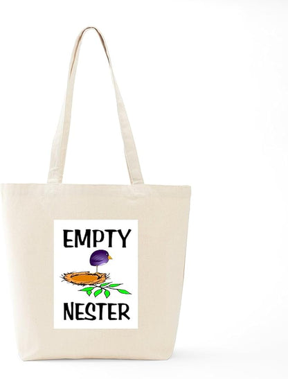 CafePress EMPTY NESTER Tote Bag Natural Canvas Tote Bag, Reusable Shopping Bag