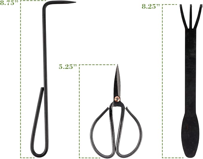 BambooMN Bonsai Tool Kit 5pc Basic Care Set - 10 Sets