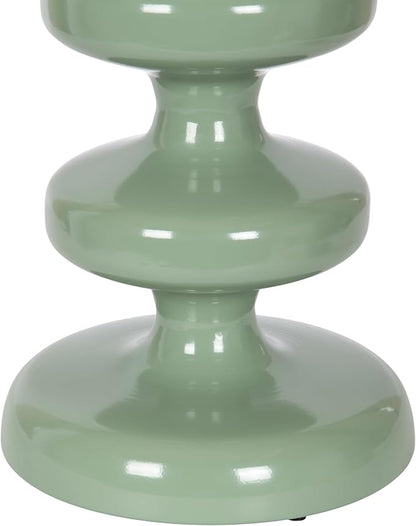 Kate and Laurel Fondi Modern Metal Round Side Table, 12 x 12 x 21, Green, Dorm Living Room Stacked Bubble End Table for Use as Bedroom Nightstand or Outdoor Patio Decor Option