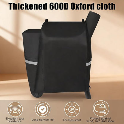 QuliMetal Grill Cover for Traeger Pro 22/575 Series - 600D Heavy Duty Waterproof BBQ Grill Cover for Treager Pro 22/575,Z Grills 550B and More Weather Outdoor Wood Pellet Smoker Protector