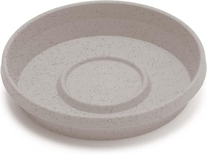 Bloem Terra Resin Saucer Tray: 9.25" Bottom Width - Vanilla Bean - Matte, Durable, Ribbed Bottom, Indoor and Outdoor, Fits 12" Terra Pots
