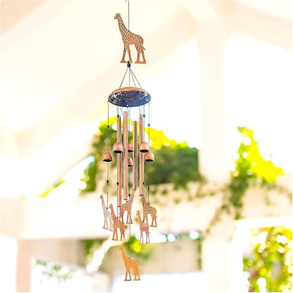 Giraffe Wind Chimes for Outside,Giraffe Gifts for Women Men/Memorial Gifts/Birthday Gift Metal windchimes Outdoors/Indoors,Garden Decor,Patio,Home,Porch,Yard Decorations