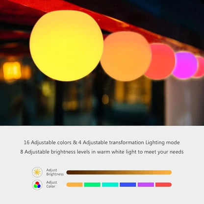Tyenaza Rechargeable LED Ball Light, 6-Inch Remote Control Globe Lights 16 RGB Colors Changing Indoor/Outdoor Night Light for Home/Party/Lawn/Desk Decoration