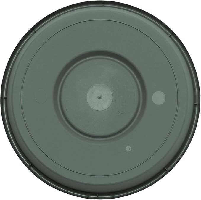 Bloem Terra Resin Saucer Tray: 9.25" Bottom Width - Basil Green - Matte, Durable, Ribbed Bottom, Indoor and Outdoor, Fits 12" Terra Pots