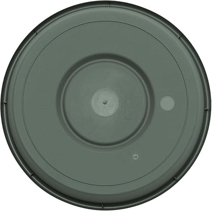 Bloem Terra Resin Saucer Tray: 17.5" Bottom Width - Basil Green - Matte, Durable, Ribbed Bottom, Indoor and Outdoor, Fits 24" Terra Pots