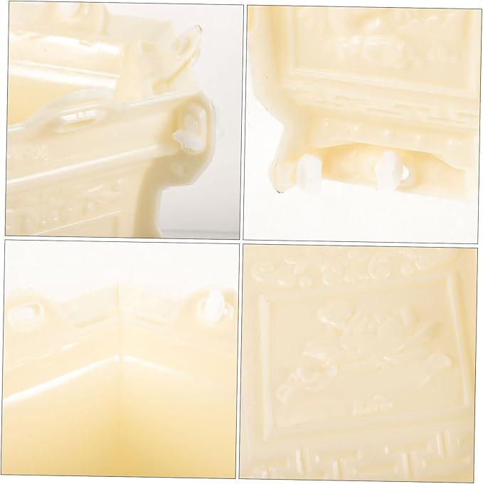 PRETYZOOM Home Decor Plastic Planter Mold Hexagonal Flower Pot Mold Concrete Cement Plant Pot European Style Vase Container Mould for DIY Crafts Makings Resin s