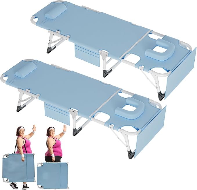 ABORON 3-in-1 Tanning Chair, 5-Position with Face and Arm Holes | 5-position reclining chair includes a removable mat, pillow, face hole and arm slots; folds flat for beach or patio use.