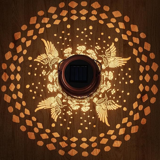 Hummingbird Solar Lantern Outdoor Hummingbird Decor Garden Decor Waterproof Decor Light Hanging Solar Lights Yard Decor, Christmas Gifts, Gifts for Women, Gifts for Mom, Gifts for Grandma