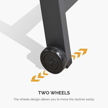 PURPLE LEAF Outdoor Patio Chaise Lounge Set of 4 Aluminum Lounge Chair with Wheels and Side Table Pool Chaise Chair for Outdoor Garden Poolside Navy Blue