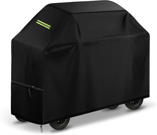 Heavy Duty Waterproof Grill Cover 420D Oxford - Fits 60×24.5×44 Inch Large Grills, Windproof Buckles & Night Vision Handles