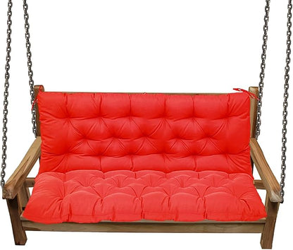 Replacement Cushions for Swing, Swing Cushions 3 Seater Replacement, Waterproof Thicken Washable Pad Cushion for Outdoor Indoor Furniture Swing Patio (red, 40x60 inch)