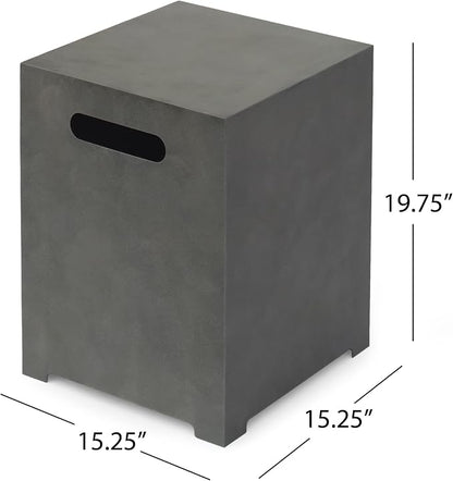 Wellington Outdoor Tank Holder Side Table - Concrete Finish