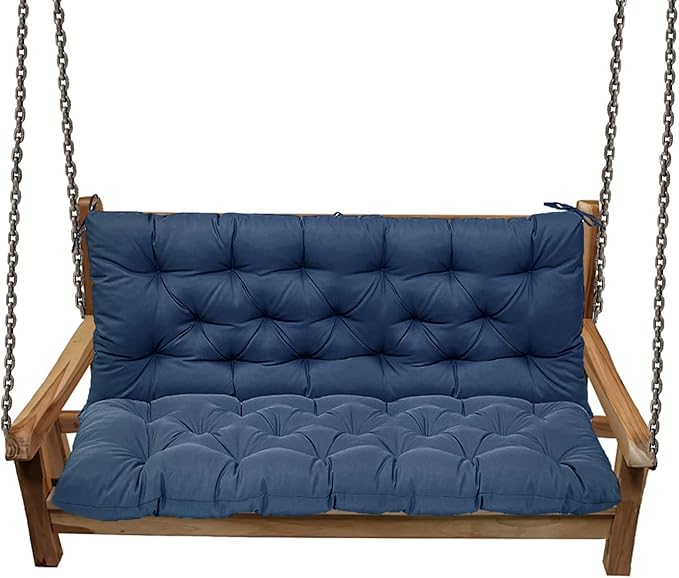 Replacement Cushions for Swing, Swing Cushions 3 Seater Replacement, Waterproof Thicken Washable Pad Cushion for Outdoor Indoor Furniture Swing Patio (Navy, 40x60 inch)