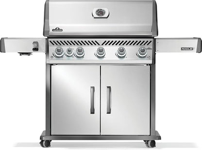 Napoleon Rogue PRO 625 Propane Gas Grill with Infrared Side Burner, Stainless Steel, Durable 6-Burner Gas BBQ