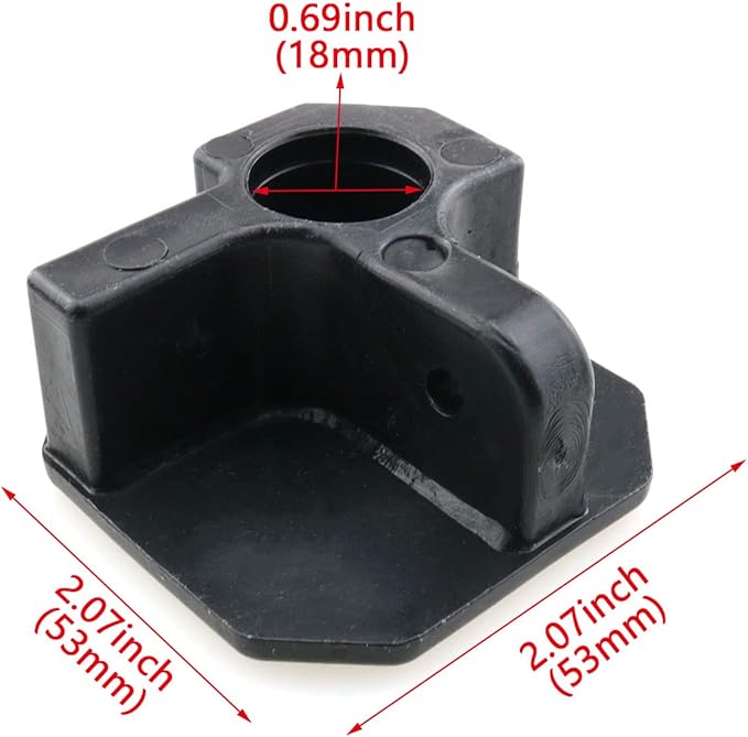 HJGarden 4pcs Camping Chair Replacement Feet, Screws Included, Black Plastic Repair Feet for Folding Chair Stool Camp Chair