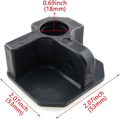 HJGarden 4pcs Camping Chair Replacement Feet, Screws Included, Black Plastic Repair Feet for Folding Chair Stool Camp Chair
