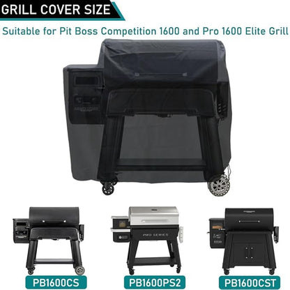 ZJYWSCH Grill Cover for Pit Boss Competition Series 1600 PB1600CS PB1600CS2, Pro Series 1600 Elite PB1600PS2 PB1600PSE Wood Pellet Grill Smoker 1600CS PitBoss Titan Grill Cover Waterproof