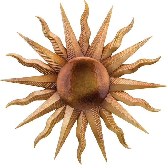 Regal Art & Gift Artisan Large Metal Sun Wall Decor - 30 Inch | Indoor Outdoor Rust-Resistant Sunburst Sculpture | Eye-Catching Metal Sun Wall Art Accent for Patio, Garden, Living Room