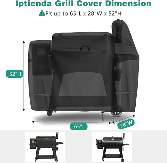 Grill Cover for Pit Boss Austin XL 1000Sq Grill and Smoker Onyx Series, 65inch Outdoor Grill Cover Waterproof for PB1000NX Smoker Grill-65 L x 28" W x 52" H