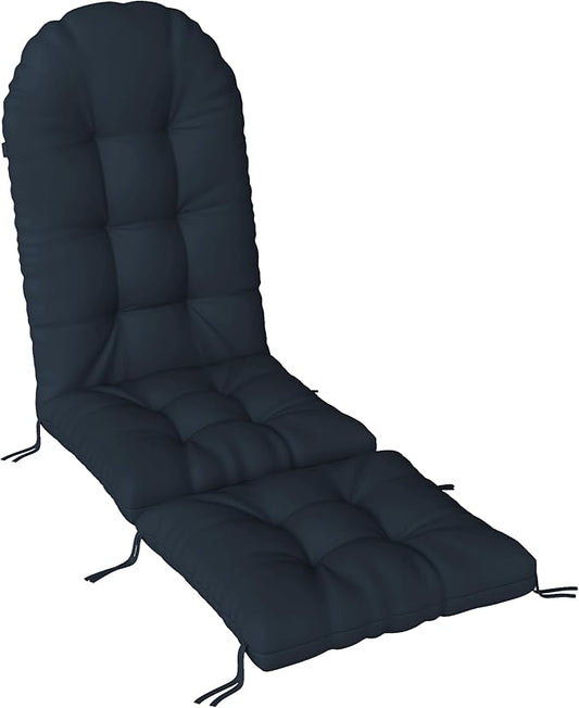 Adirondack Chair Cushion with Ottoman, Folding Adjustable Adirondack Seat Cushions, Waterproof Adirondack Patio Chair Pads for Garden, Deck, or Poolside, Small-Dark Blue-1