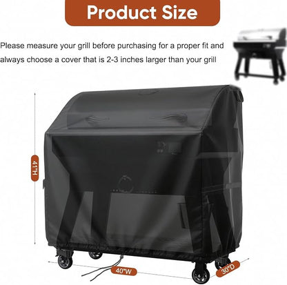 Grill Cover for Recteq SmokeStone 600 Griddle Grill, Heavy Duty Waterproof All-Weather Protection, Outdoor Fade Resistant BBQ Grill Cover (33" W x 41" D x 30" H)