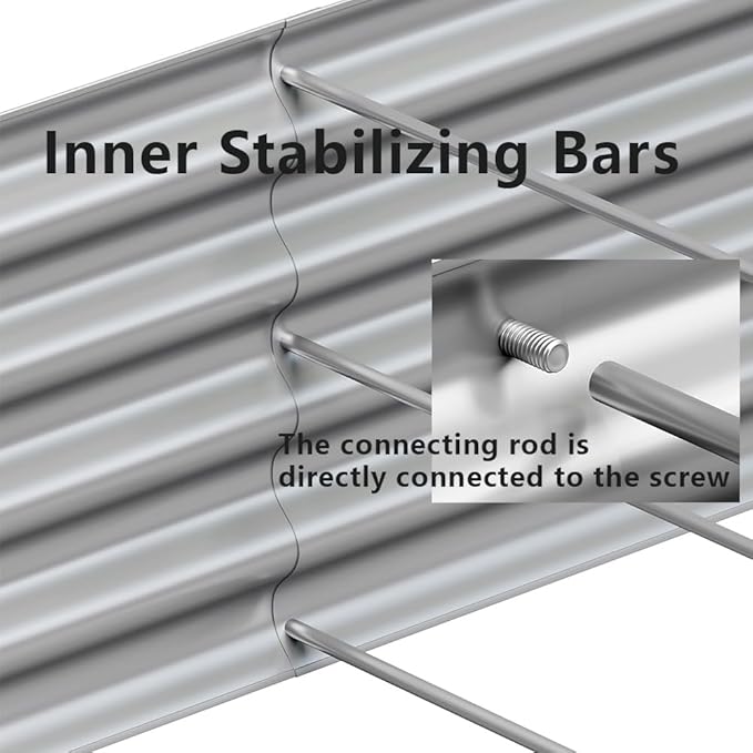 2PCS 4x2x1FT Galvanized Raised Garden Bed, Galvanized Planter Raised Garden Boxes Outdoor, Large Metal Raised Garden Beds for Vegetables-Silver