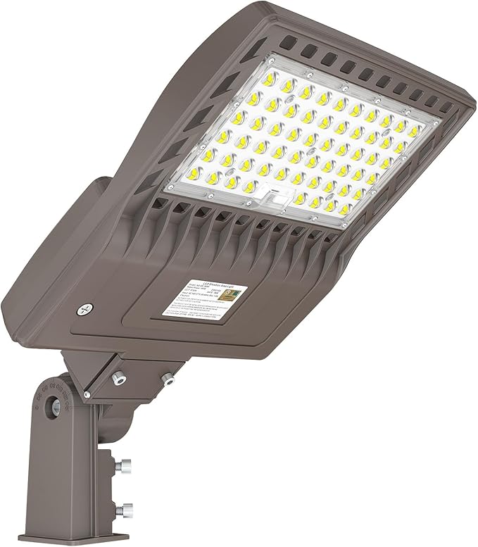 LED Parking Lot Light with Slip Fitter, UL DLC Listed, 5000K Shoebox Pole Light, IP65 Waterproof Commercial Street Area Lighting for Roadway/Driveway/Yard(240W,277-480V)