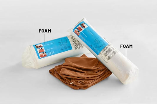 ARTPLAN Olefin 24x24 Deep Seat Patio Cushions for Outdoor Furniture,Extra 6 inch Thick,Back 18"x24",Removable,Replacement,Solid/Floral,Outdoor/Indoor,Signal Orange