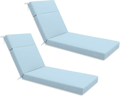 Chaise Lounge Cushion for Outdoor Furniture, Waterproof Fade and Tear Resistant Lounge Deck Chair Cushions for Patio Lawn Pool Resort Hotel