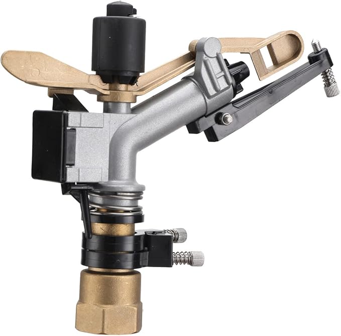 1" Agriculture IrrigationSprinkler Gun Sprinkler Large-Area Irrigation Spray Gun Garden Farm Watering Sprinkler 360° Adjustable Watering for Farms, Orchards, Tea Gardens, Forestry,Pack of 2