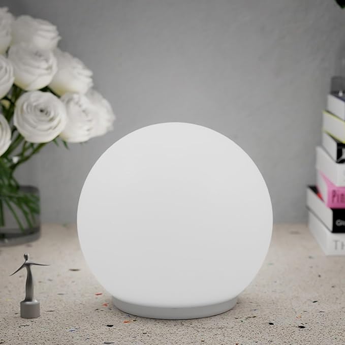 Dpofirs 5.9-inch LED Glowing Ball Light, RGB Color Changing Globe Mood Lamp, 7 Colors Water Proof Rechargeable Globe Lamp Ambient Lighting for Photography