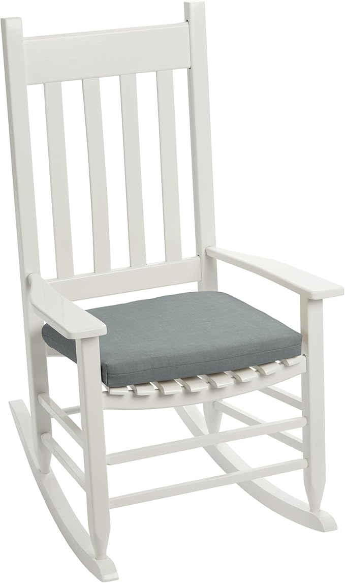 Arden Indoor/Outdoor Seat Or Rocking Chair Cushion, 19 x 18, Water Repellent, Rain Proof, Fade Resistant Cushion for Rocking Or Dining Chairs Stone Grey Leala